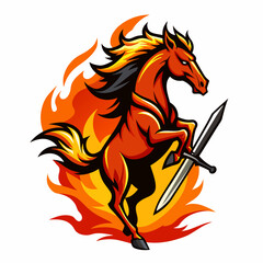 horse, animal, vector, stallion, illustration, farm, 