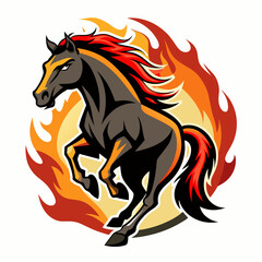horse, animal, vector, stallion, illustration, farm, 