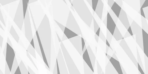 Fotobehang Abstract background with white and gray and geometric style with simple lines and corners, polygons as background geometric style. Space design concept. Decorative web layout or poster, banner. © Mr John