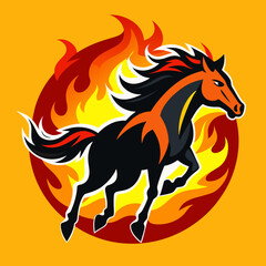 horse, animal, vector, stallion, illustration, farm, 