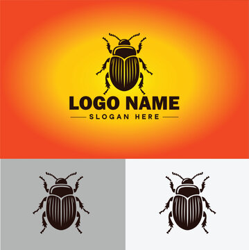 June bug bee logo icon vector for business brand app icon June bug Insect bee logo template