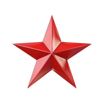 A red star with a white background