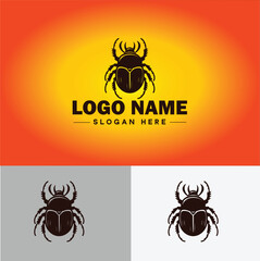 June bug bee logo icon vector for business brand app icon June bug Insect bee logo template