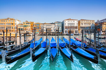 the grand canal of venice with gondolas - 769941016