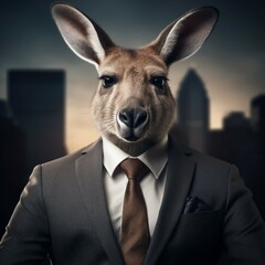 Kangaroo in a suit