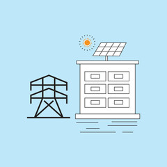 Power station icon . Vector  illustration graphic. 