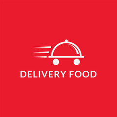 food delivery logo icon vector illustration