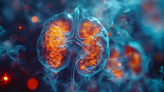 The process of vitamin D activation by the liver and kidneys through an artistic representation using Xray