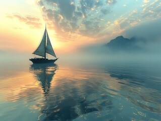 Tenderness in Tranquility: Affectionate Calm Amidst Quiet Seas - Gentle Embrace in Undisturbed Waters - Explore tenderness in tranquility where affectionate calm thrives amidst the quiet seas - obrazy, fototapety, plakaty