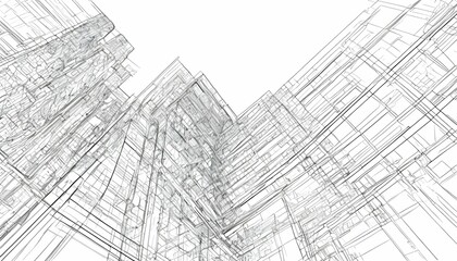 An Abstract Line Art Composition Inspired By Archi
