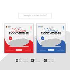  food menu social media post template design