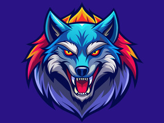 Fototapeta premium Wolf head mascot 