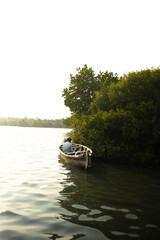 Fototapeta premium boat on the river