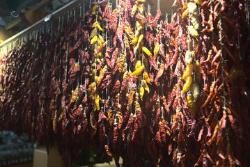 Chilli peppers on sale in Madeira market