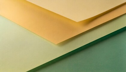 close up shot of green and yellow paper layers for background