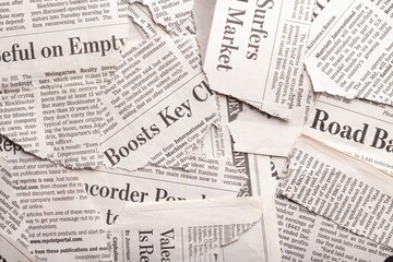 Newspaper Texture Background  Clippings Paper