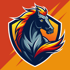 vector, horse, tattoo, illustration, animal, head, tribal, 