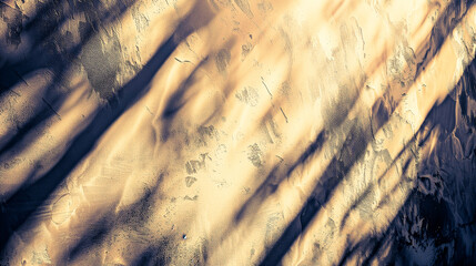 Dark yellow beige stone concrete background, texture, with falling sun rays. Ciemne żółto beżowe, kamienne, betonowe tło, tekstura, z opadającymi promieniami słońca. - obrazy, fototapety, plakaty