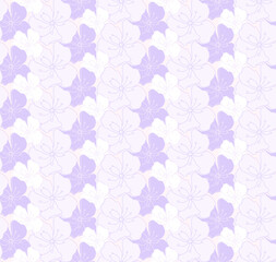 Pastel Purple Floral Pattern Background