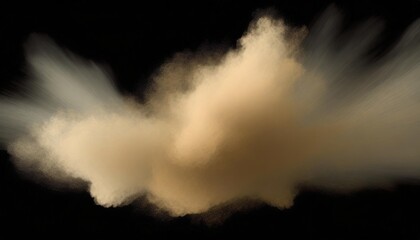 abstract powder or smoke effect isolated on black background