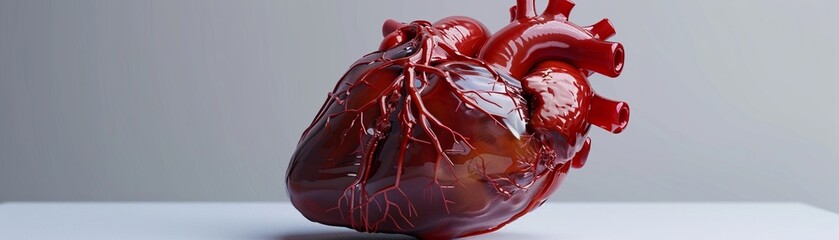 Realistic and anatomically accurate human heart model produced by a 3D printer