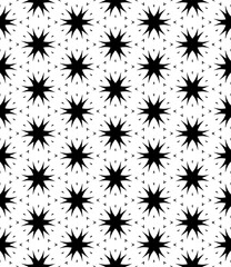 Black and white seamless abstract pattern. Background and backdrop. Grayscale ornamental design.