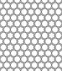 Black and white seamless abstract pattern. Background and backdrop. Grayscale ornamental design.