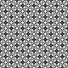 Black and white seamless abstract pattern. Background and backdrop. Grayscale ornamental design.