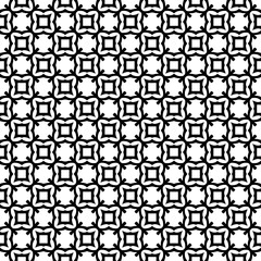Black and white seamless abstract pattern. Background and backdrop. Grayscale ornamental design.