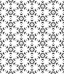 Black and white seamless abstract pattern. Background and backdrop. Grayscale ornamental design.
