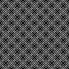 Black and white seamless abstract pattern. Background and backdrop. Grayscale ornamental design.