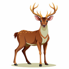 deer, animal, reindeer, vector, cartoon, isolated, 