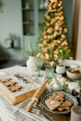 christmas cookies on a table
