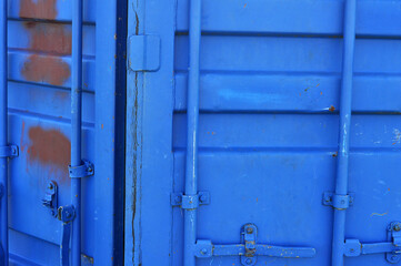 porta de container textura azul emferrujado 