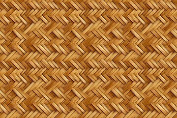 Detailed close-up of a traditional woven rattan pattern texture - obrazy, fototapety, plakaty