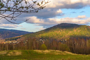 Góry Beskidy - Błonia Bielsko-Biała wiosna