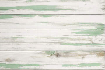White and green wood wall wooden plank board texture background with grains and structures and scratched