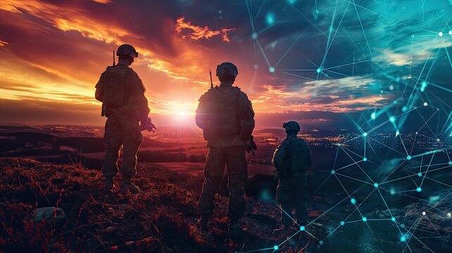 digital interoperability on the battlefield, showcasing lean services architecture and software integration for enhanced operational efficiency and communication.