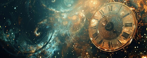 Time Travel concept. image of space time dimension