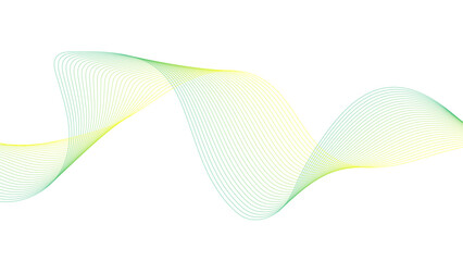 Fototapeta premium Vector abstract colorful flowing wave lines isolated on white background. colorful wave lines on white background for elements in concept business presentation, Brochure, Flyer, Science, Technology. 