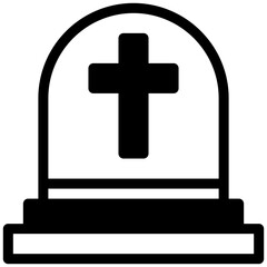 Fototapeta premium tombstone, Grave, halloween, horror, scare Icon