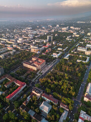 Fototapeta premium summer city of almaty from above