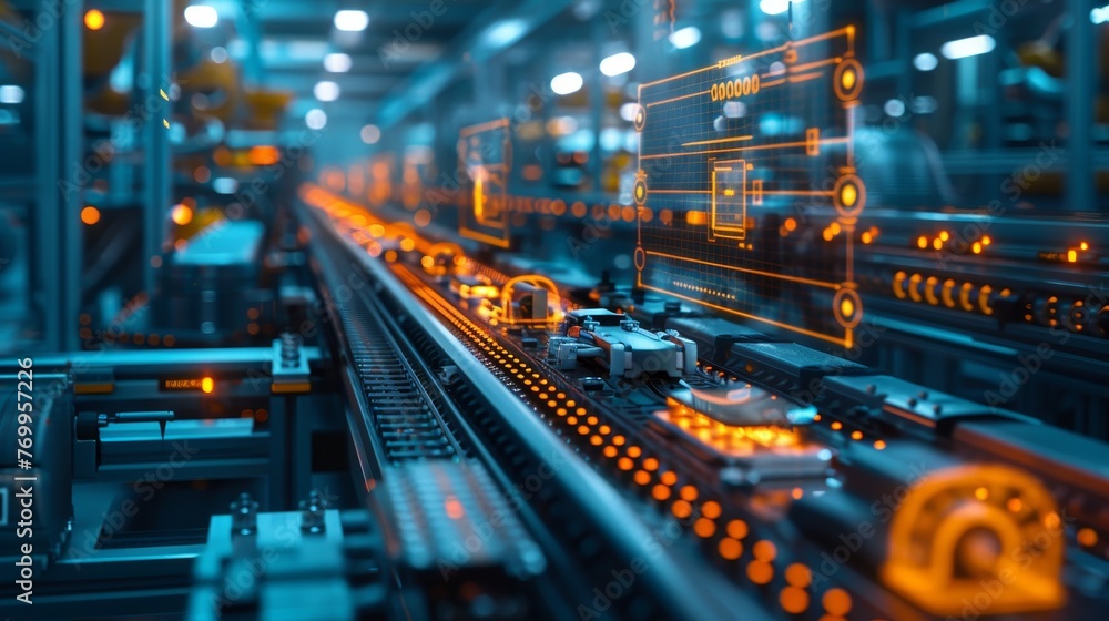 Poster dive into the industrial iot, optimized factory automation and data management