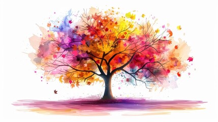 Obraz premium A whimsical tree, with branches symbolizing different branches of a detailed plan