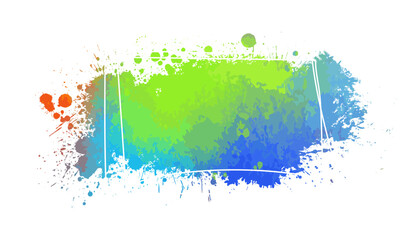Colored blot object. hand drawing. Not AI. Vector illustration