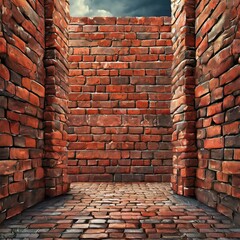 old wall with bricks. brick wall texture, brick, hyperrealism