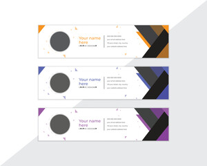 Modern style business email signature card design