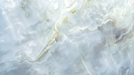 Glass, marble background, texture, water in shades of white and gold with light reflection. Szklane, marmurowe tło, tekstura, woda w odcieniach biało złotych z odbiciem światła. - obrazy, fototapety, plakaty