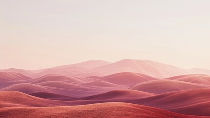 Naklejka premium Serene Pink Sand Dunes at Dawn