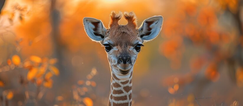 Angolan Giraffe (Giraffa camelopardalis angolensis), young animal